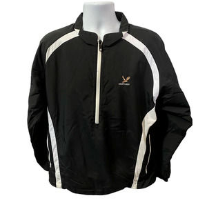 Footjoy Medium Waterproof Long Sleeve Rain Pullover Hawk's Nest Logo Black